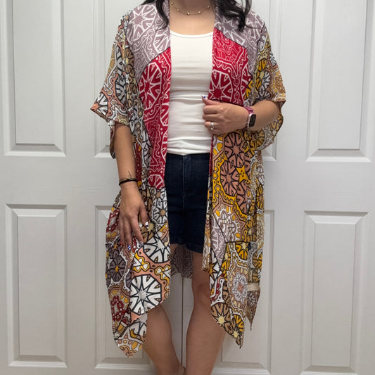 Lightweight Boho Open Front Kimono
