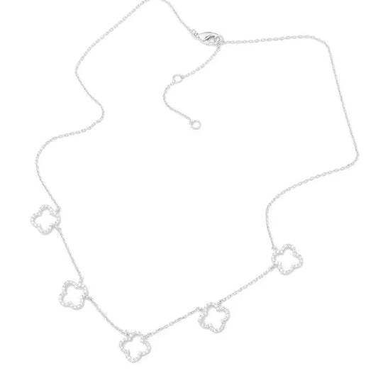 Dangling CZ Clover Necklace - Click to see Options