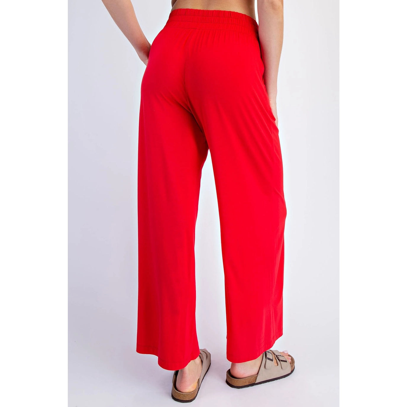 Viscose Modal Cropped Wide Leg Pants
