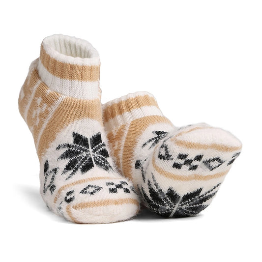 Luxury Soft Snowflake Printed Ankle Slipper Socks