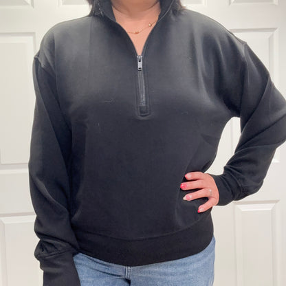 Modal Scuba Quarter Zip Long Sleeve Top