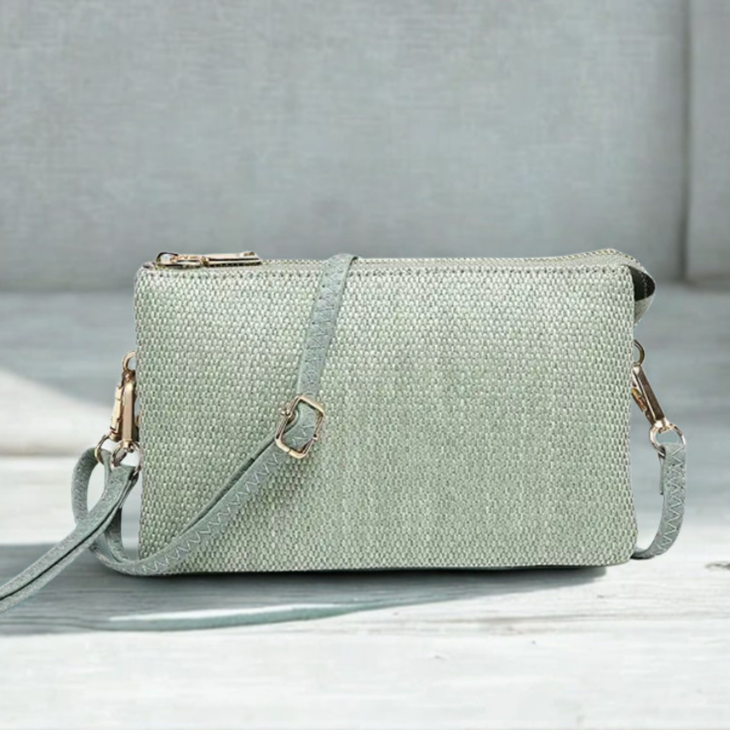 Jen and Co. Riley 3 Compartment Crossbody/Wristlet- click to see options