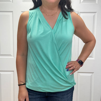 Surplice Neckline Sleeveless Top