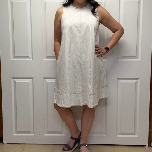 Denim-Like Sleeveless Shirt Dress