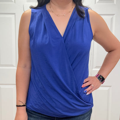 Surplice Neckline Sleeveless Top
