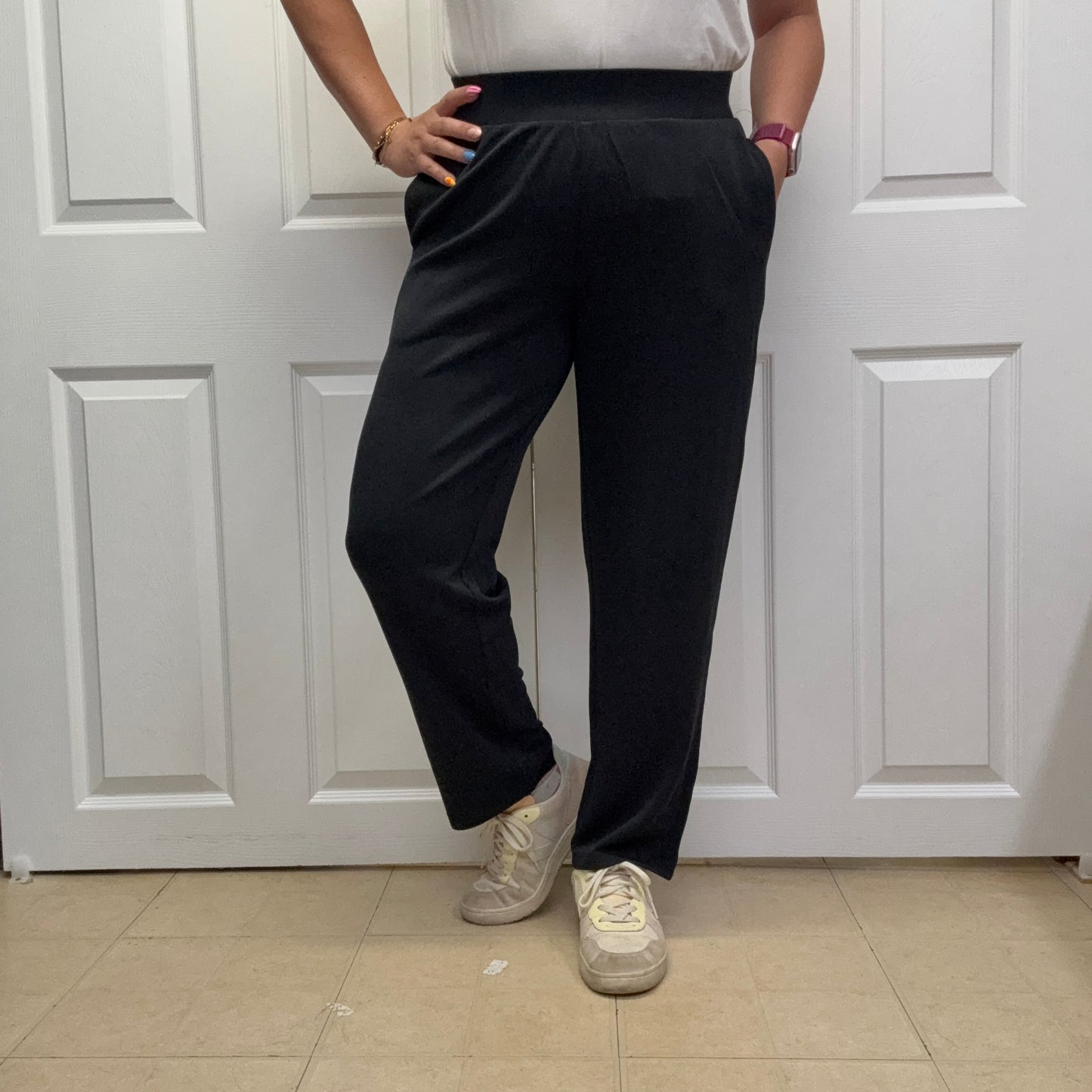 Laguna Soft Drape Cropped Pants in Black