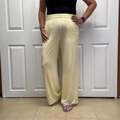 Viscose Modal Cropped Wide Leg Pants
