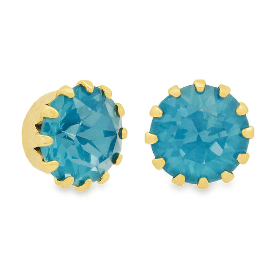 TOVA Chrisley Studs in Teal Ignite