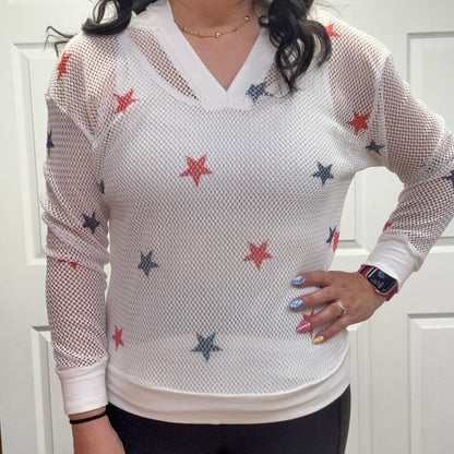 Americana Stars Mesh Hoodie