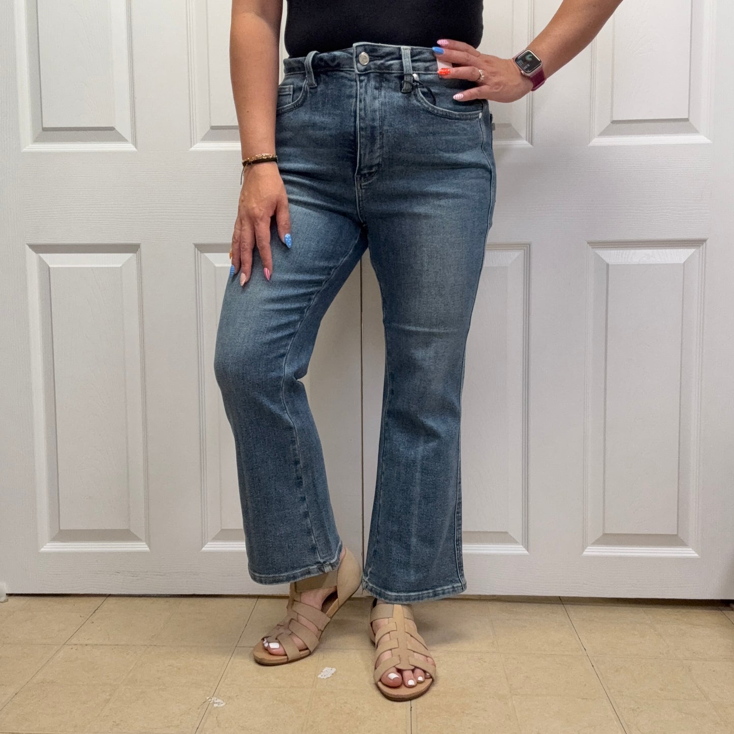 Judy Blue High Waisted Tummy Control Kick Flare- 881097