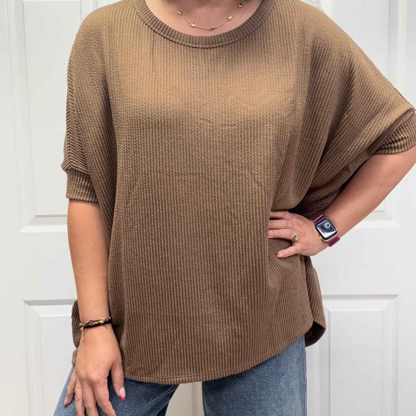 Oversized Curly Rib Top