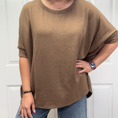 Oversized Curly Rib Top