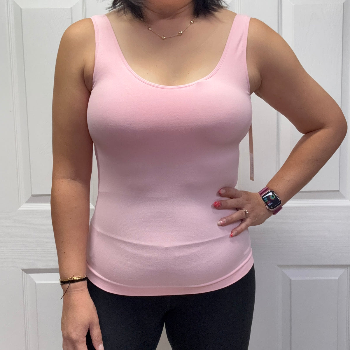 Reversible Seamless Tank with Built-in Bra
