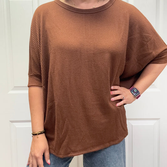 Oversized Curly Rib Top