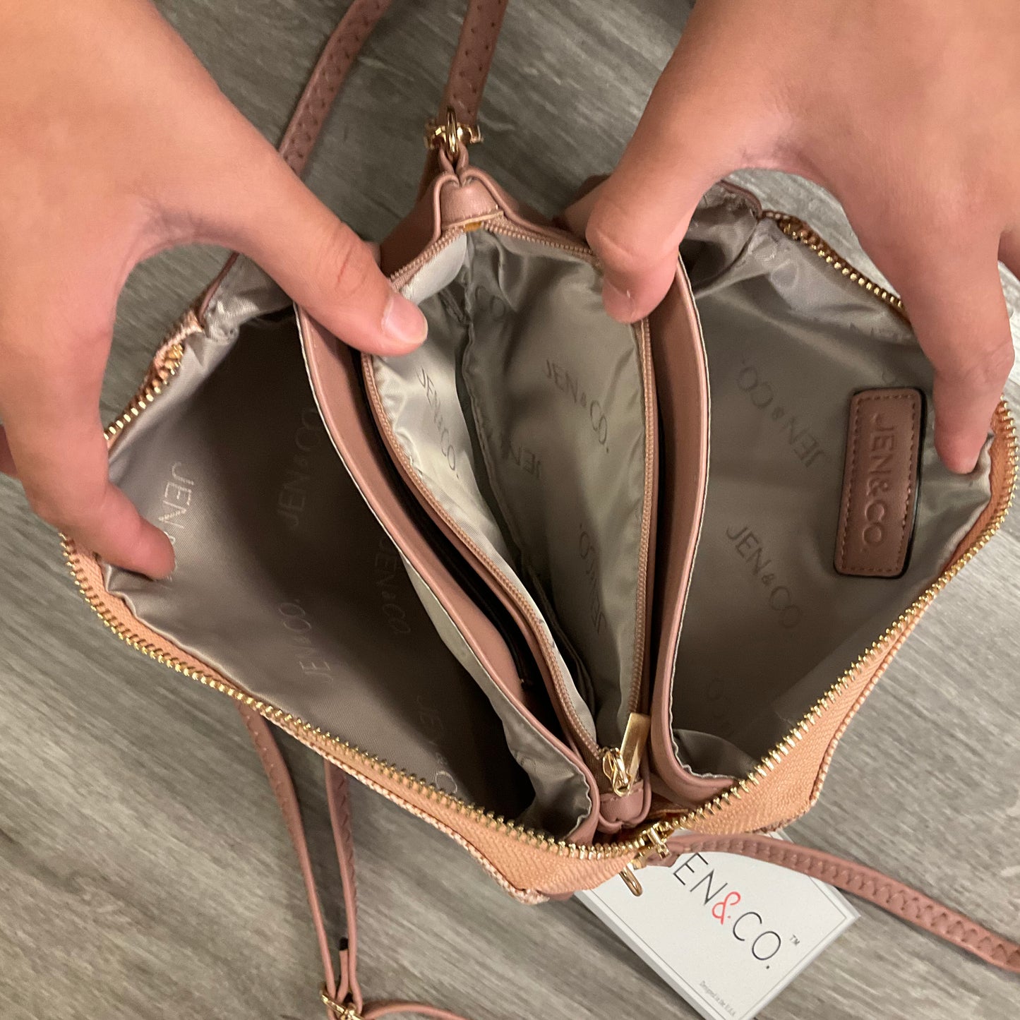 Jen and Co. Riley 3 Compartment Crossbody/Wristlet- click to see options