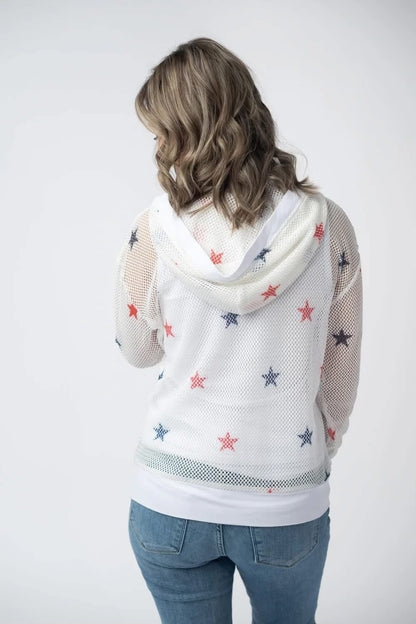 Americana Stars Mesh Hoodie