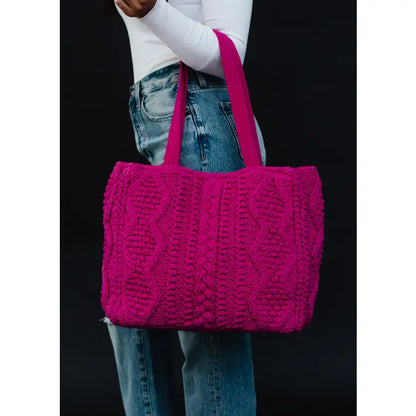Panache Apparel Co. -Cable Knit Tote