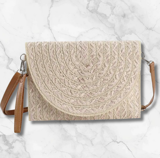 Georgia Striped Straw Crossbody/Clutch- click to see options