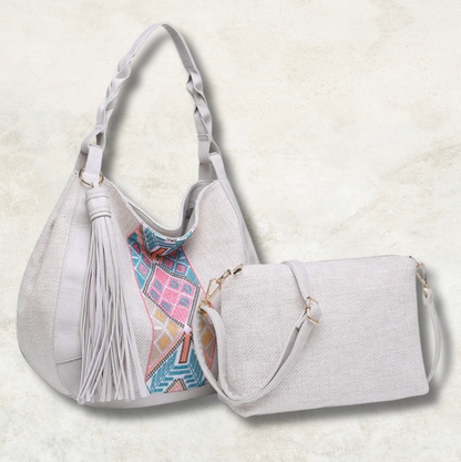 Jaylin Tribal Saddle Bag w/ Large Tassel