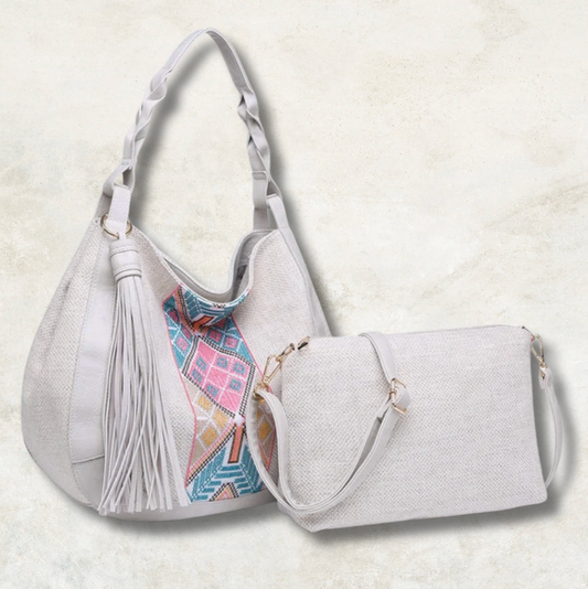 Jaylin Tribal Saddle Bag w/ Large Tassel