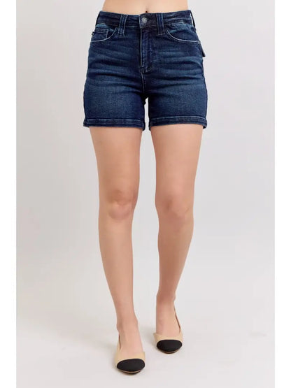 Judy Blue Back Flap Pocket High Waisted Shorts