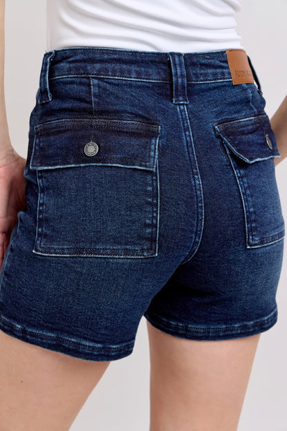 Judy Blue Back Flap Pocket High Waisted Shorts