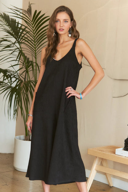 Wide Leg Crinkle Jumpsuit