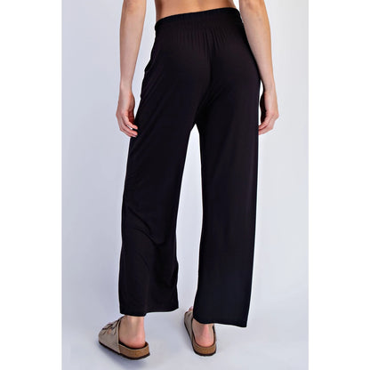 Viscose Modal Cropped Wide Leg Pants