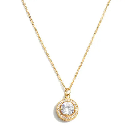 Classic Cubic Zirconia Solitaire Necklace - Click to see Options