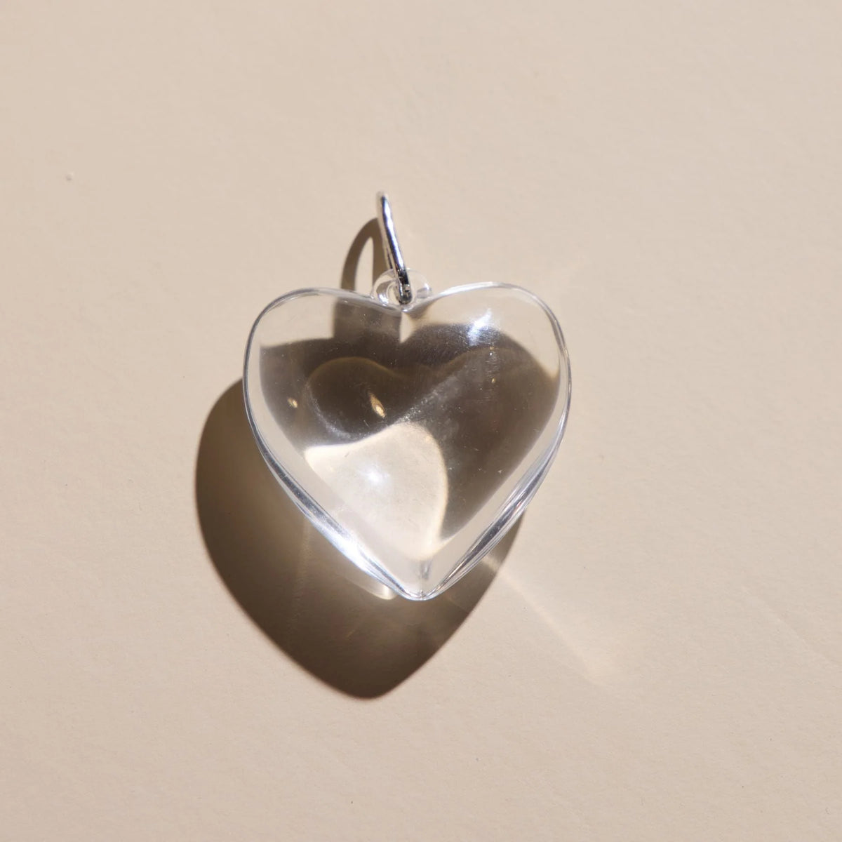 Clear Acrylic Heart Charm