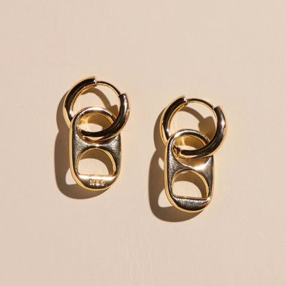 Soda Tab Huggie Earringss (waterproof)- click to see options