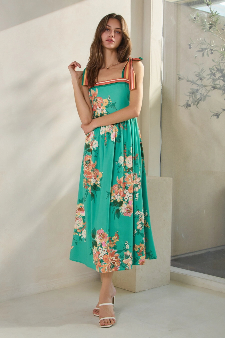 Floral Print Midi Dress