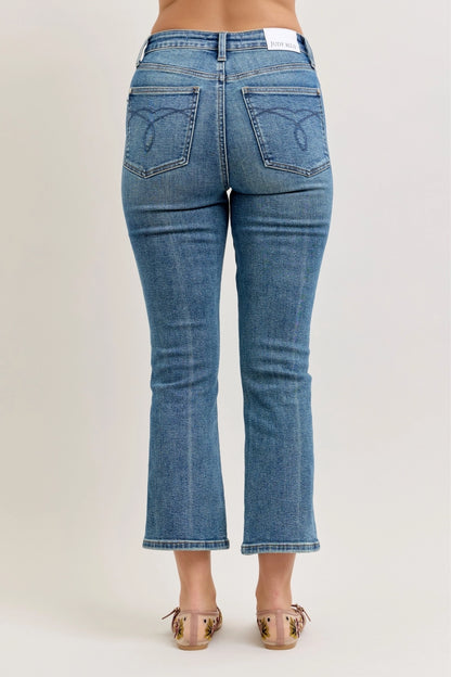 Judy Blue High Waisted Tummy Control Kick Flare- 881097