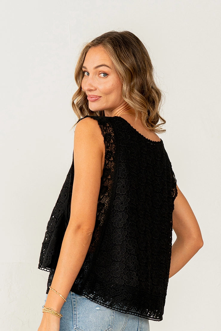 Relaxed Fit Floral Lace Top – House Of Five