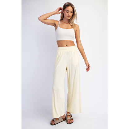 Viscose Modal Cropped Wide Leg Pants