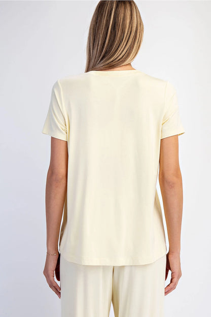 Viscose Modal Short Sleeve Top
