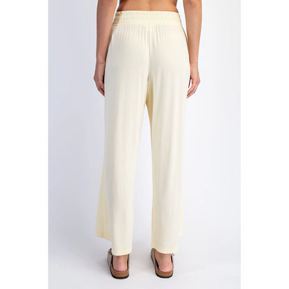 Viscose Modal Cropped Wide Leg Pants