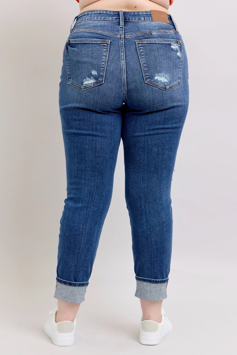 Mr. Boyfriend Fit W/Destroy, Yoke Pocket & Faux Selvedge Cuff