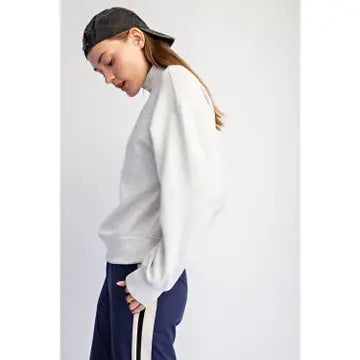 Modal Scuba Quarter Zip Long Sleeve Top