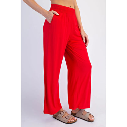 Viscose Modal Cropped Wide Leg Pants