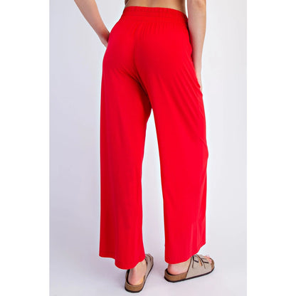 Viscose Modal Cropped Wide Leg Pants