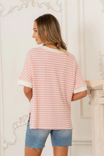 Relaxed Fit Cuff Sleeve Top