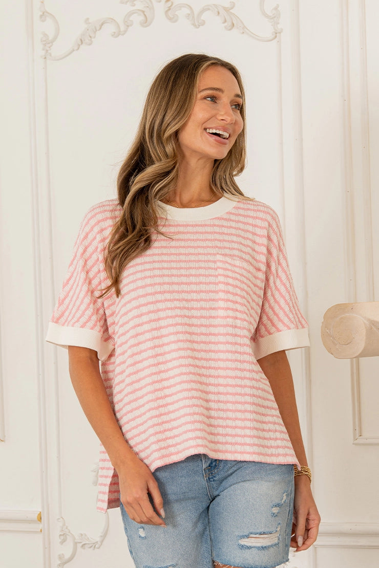 Relaxed Fit Cuff Sleeve Top