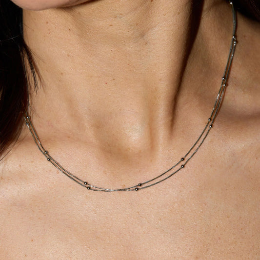 Double Layer Saturn Chain Necklace (waterproof)- Click to see options