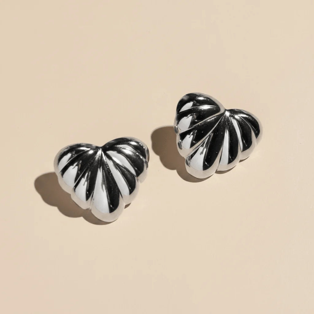 Sculptural Heart Earrings (waterproof)- click to see options