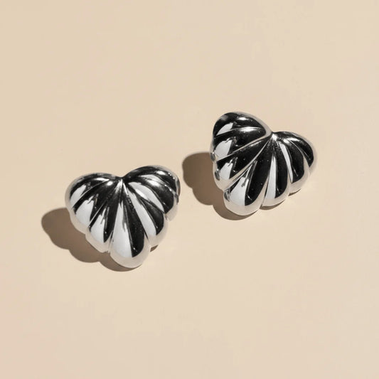 Sculptural Heart Earrings (waterproof)- click to see options