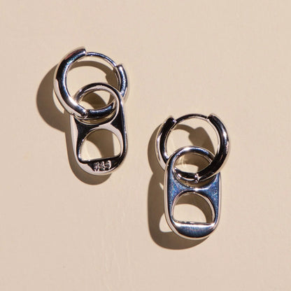 Soda Tab Huggie Earringss (waterproof)- click to see options