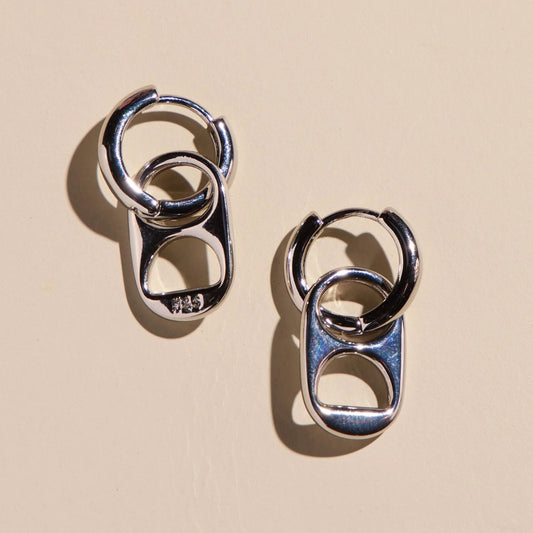 Soda Tab Huggie Earringss (waterproof)- click to see options