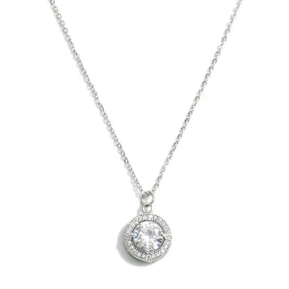 Classic Cubic Zirconia Solitaire Necklace - Click to see Options