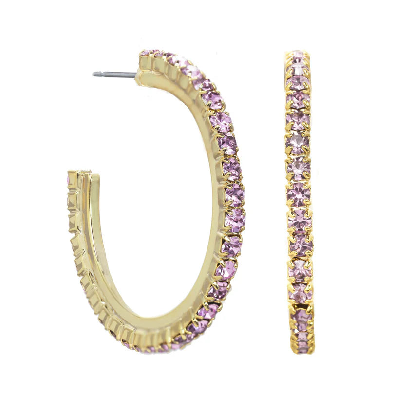 TOVA Slim Hoops in Violet